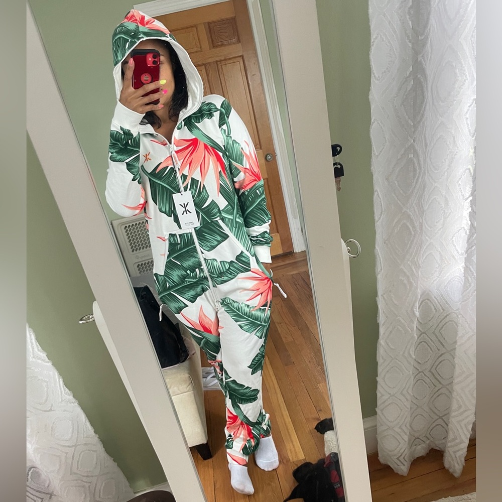 ONEPIECE floral onesie.